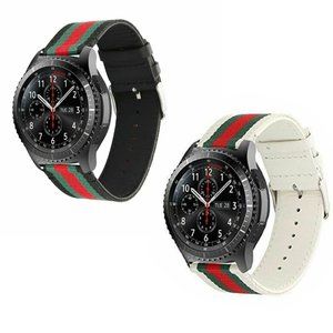 Band 22mm Leather Gucci Pattern for Samsung Gear S3 Frontier Classic Smart Watch